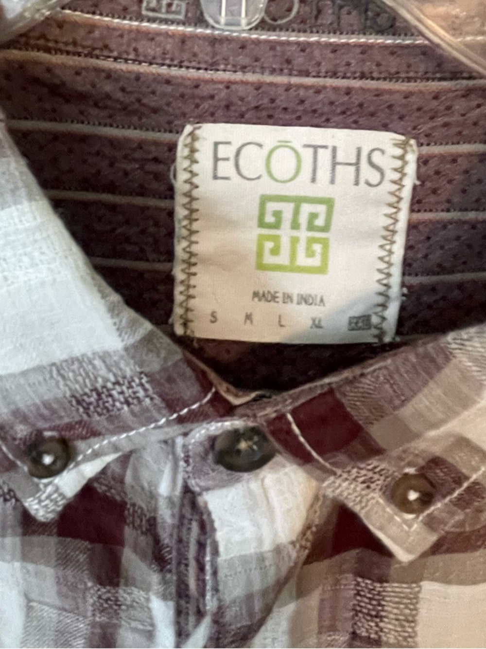Ecoths Heywood 100% Organic Cotton flannel button down shirt. Size XXL GUC - Picture 7 of 10